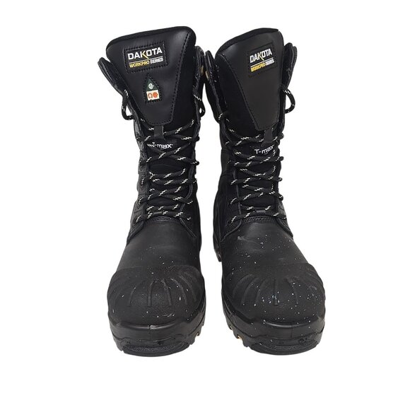 DAKOTA Men's 8901 Composite Toe Composite Plate HD3 Waterproof Boots Black 9M - Picture 7 of 9